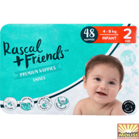 Rascal + Friends Premium Unisex Infant Size 2 48 Nappies