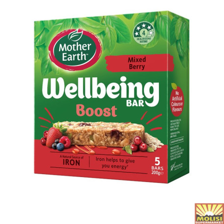 Mother Earth Wellbeing Bar Mixed Berry 200g