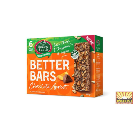 Mother Earth Muesli Bars Choc Apricot 180g