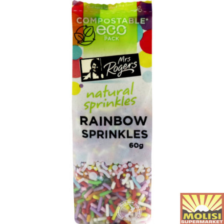 Mrs Rogers Rainbow Sprinkles 60g