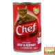 Chef Cat Food Beef & Kidney 700g