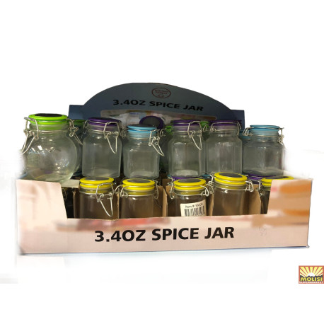 Glass Spice Jar With Clamp Lid