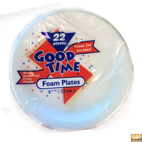 Good Time Foam Plates 22cm