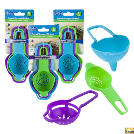 Kitchen & Co Funnel/Scooper/Strainer