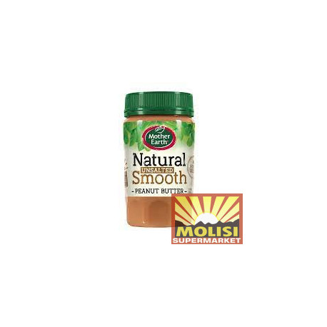 Mother Earth Natural Smooth Unsalted Peanut Butter 380g