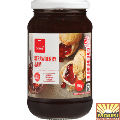 Pams Strawberry Jam 500g