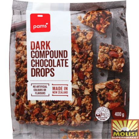 Pams Dark Compound Chocolate Drops 400g