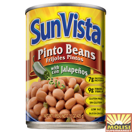 SunVista Pinto Beans with Jalapenos 425g