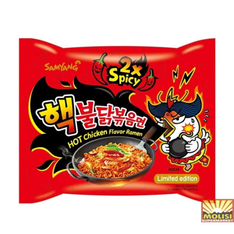 2x Red Samyang Spicy Ramen 140g