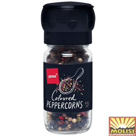 Pams Coloured Peppercorn Grinder 45g