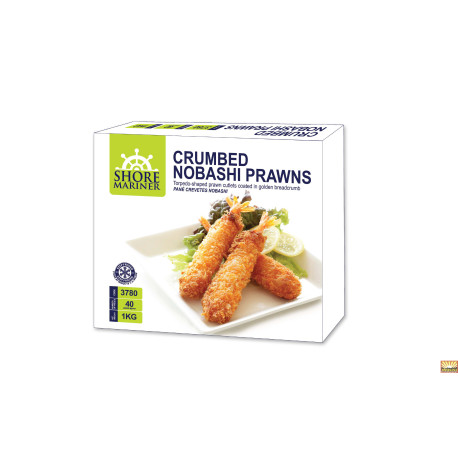 Shore Mariner Crumbed Nobashi Prawns 1kg