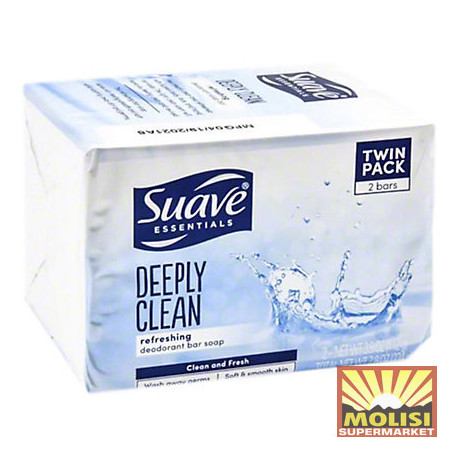 Suave Deeply Clean Deodorant Bar 2 Pack Soap 112g